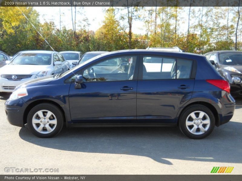 Blue Onyx / Charcoal 2009 Nissan Versa 1.8 SL Hatchback