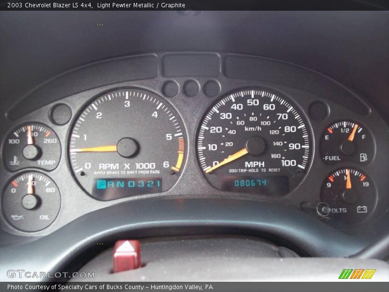Light Pewter Metallic / Graphite 2003 Chevrolet Blazer LS 4x4