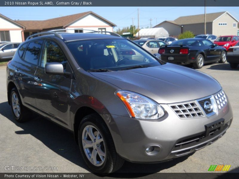 Gotham Gray / Black 2010 Nissan Rogue SL AWD