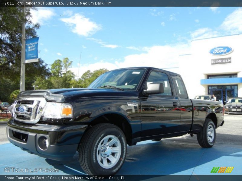 Black / Medium Dark Flint 2011 Ford Ranger XLT SuperCab