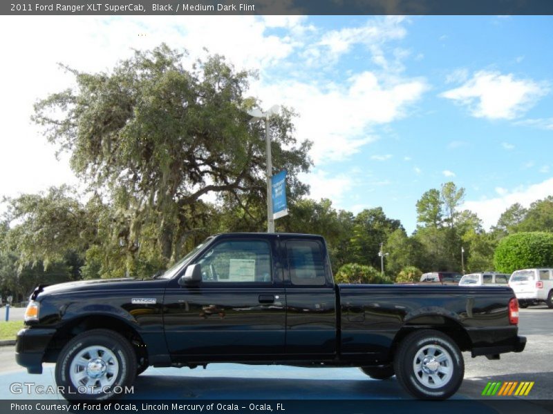 Black / Medium Dark Flint 2011 Ford Ranger XLT SuperCab