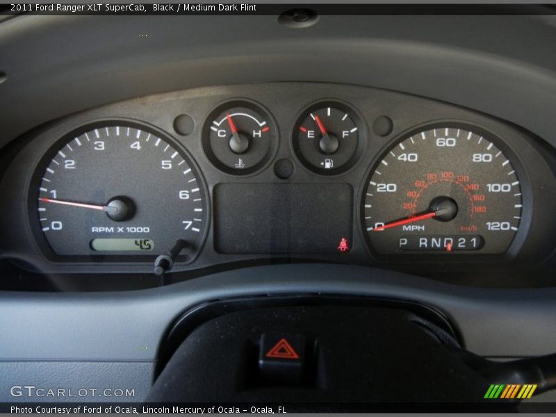 Black / Medium Dark Flint 2011 Ford Ranger XLT SuperCab