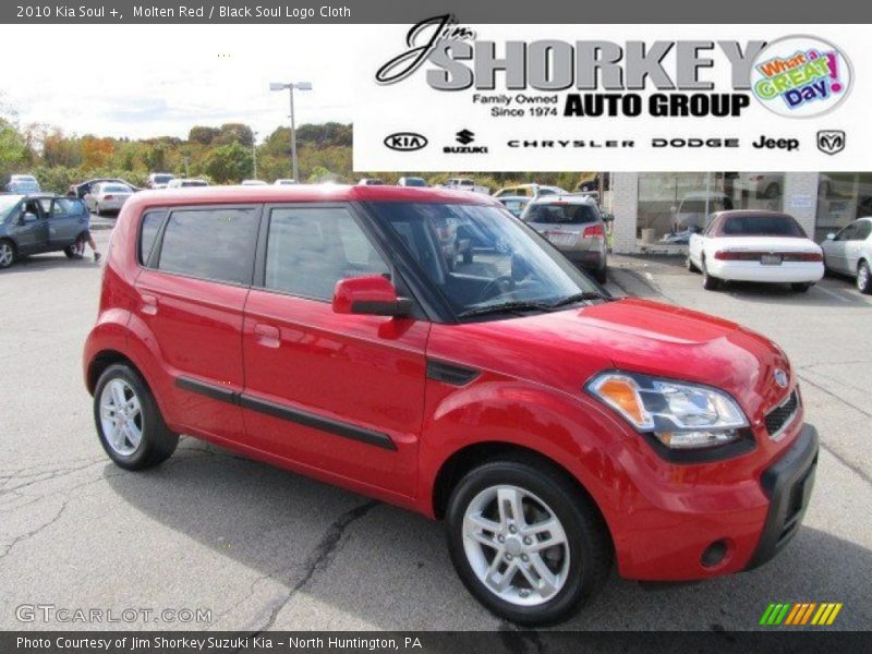Molten Red / Black Soul Logo Cloth 2010 Kia Soul +
