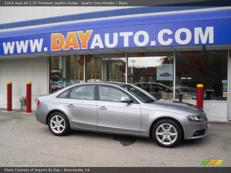 Quartz Grey Metallic / Black 2009 Audi A4 2.0T Premium quattro Sedan