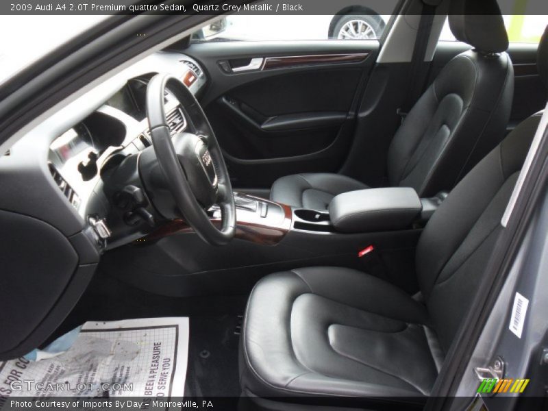 Quartz Grey Metallic / Black 2009 Audi A4 2.0T Premium quattro Sedan