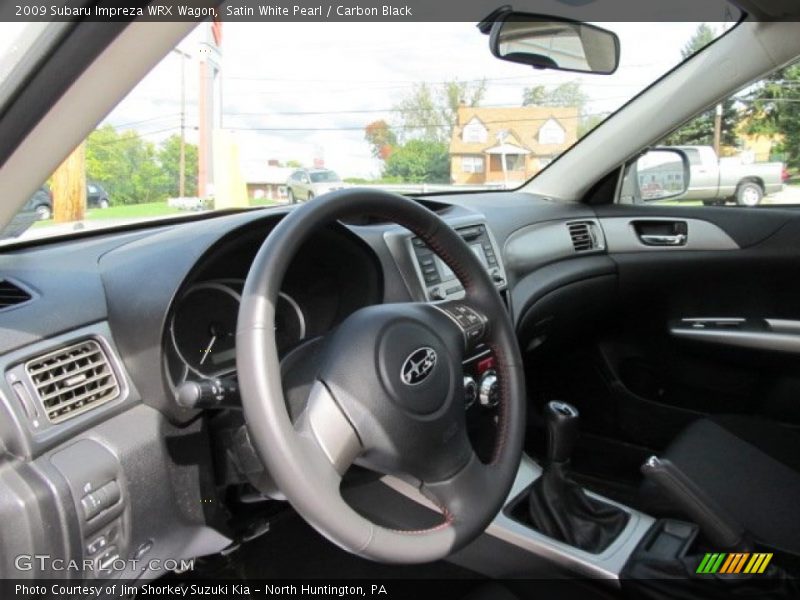 Satin White Pearl / Carbon Black 2009 Subaru Impreza WRX Wagon