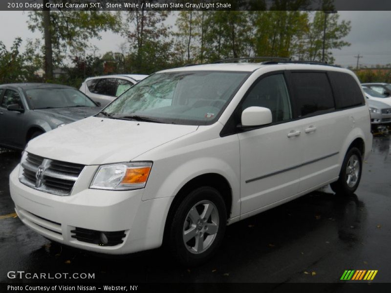 Stone White / Medium Slate Gray/Light Shale 2010 Dodge Grand Caravan SXT