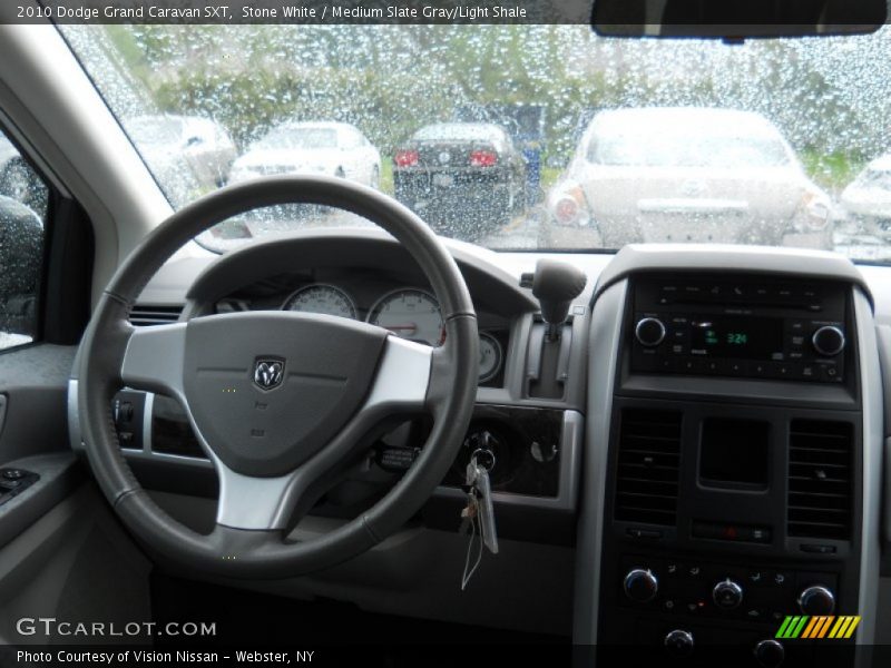 Stone White / Medium Slate Gray/Light Shale 2010 Dodge Grand Caravan SXT