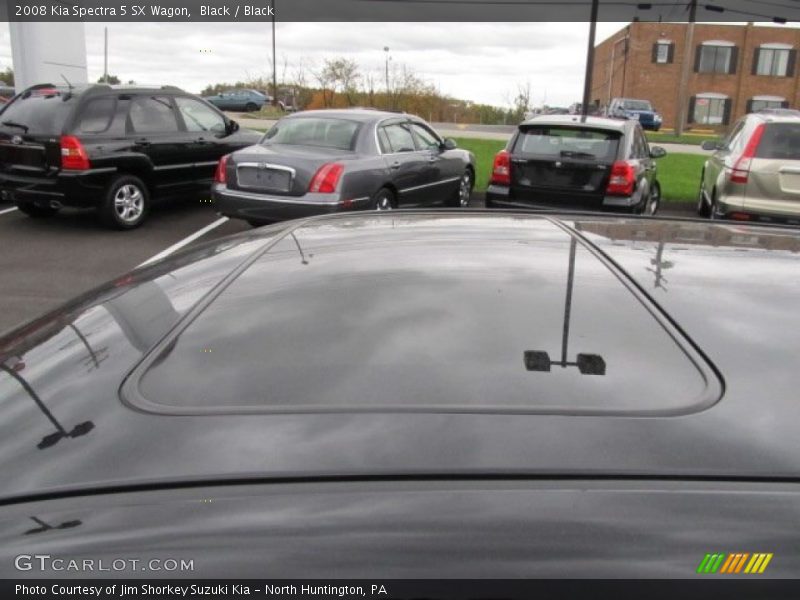 Black / Black 2008 Kia Spectra 5 SX Wagon
