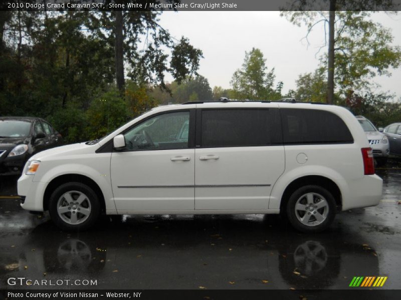 Stone White / Medium Slate Gray/Light Shale 2010 Dodge Grand Caravan SXT