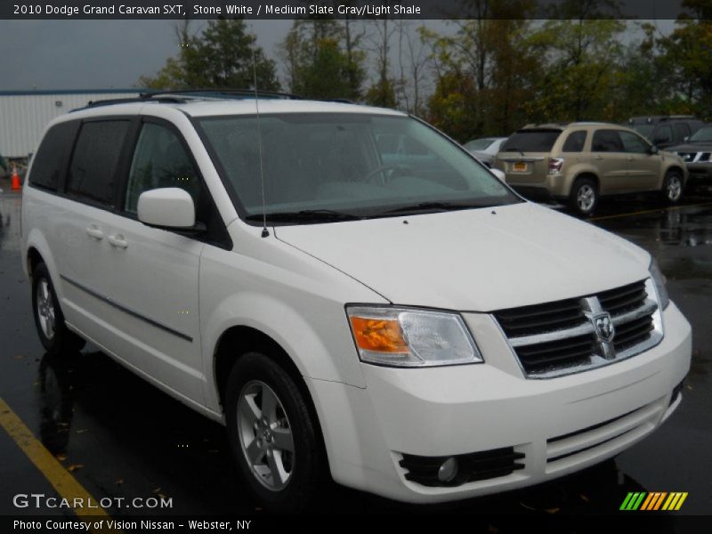 Stone White / Medium Slate Gray/Light Shale 2010 Dodge Grand Caravan SXT
