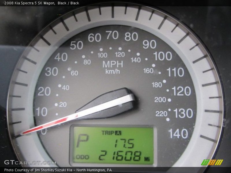 Black / Black 2008 Kia Spectra 5 SX Wagon