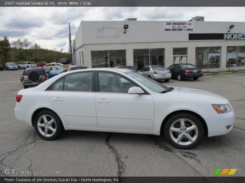 Arctic White / Gray 2007 Hyundai Sonata SE V6