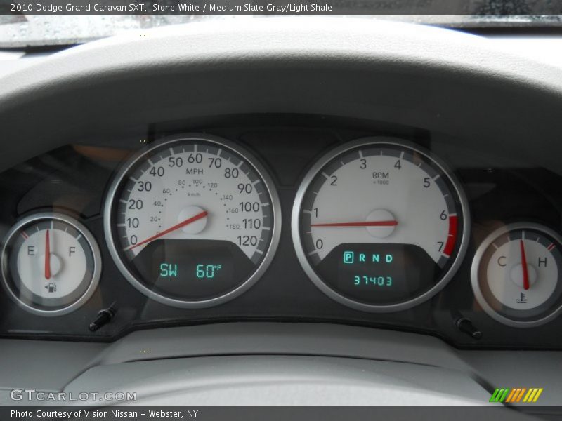 Stone White / Medium Slate Gray/Light Shale 2010 Dodge Grand Caravan SXT