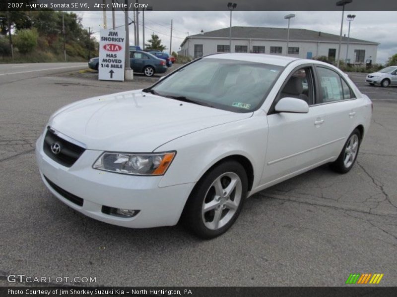 Arctic White / Gray 2007 Hyundai Sonata SE V6