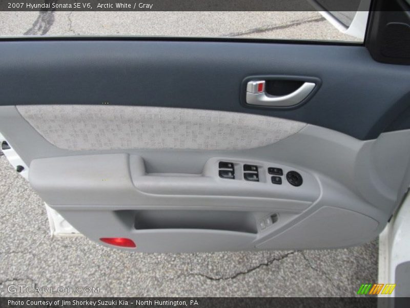 Arctic White / Gray 2007 Hyundai Sonata SE V6