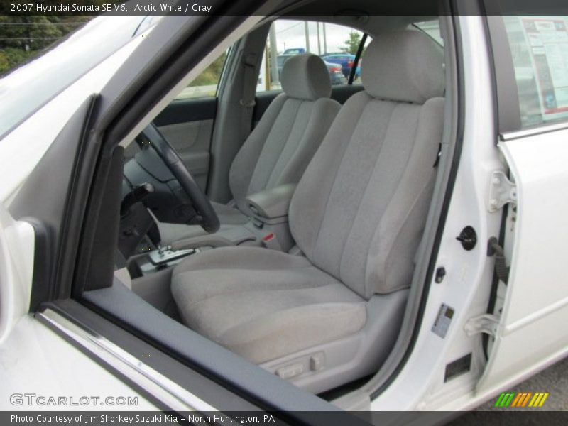 Arctic White / Gray 2007 Hyundai Sonata SE V6