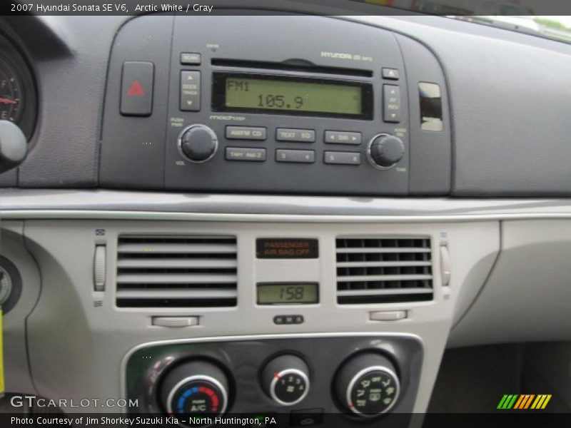 Arctic White / Gray 2007 Hyundai Sonata SE V6