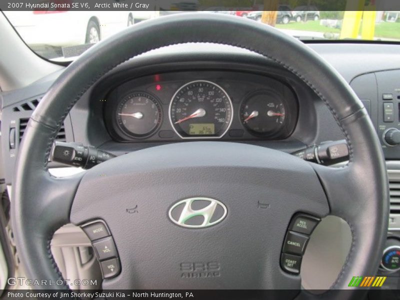 Arctic White / Gray 2007 Hyundai Sonata SE V6