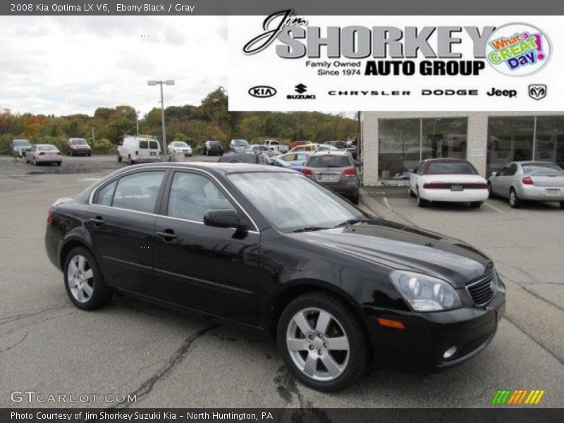 Ebony Black / Gray 2008 Kia Optima LX V6
