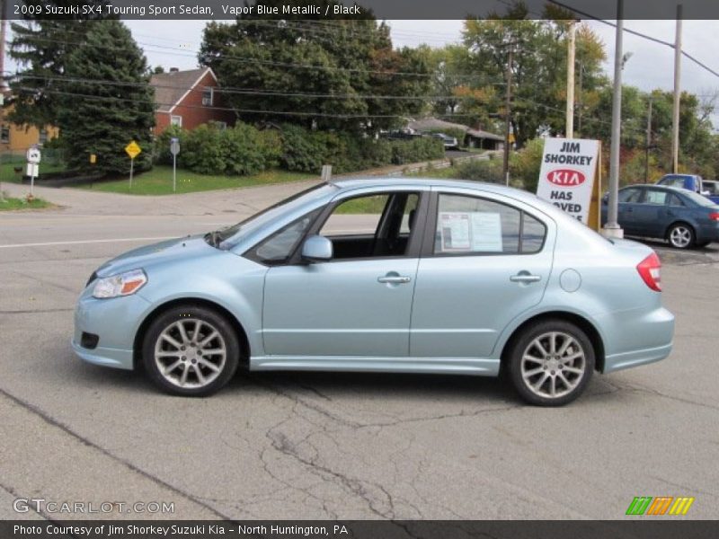 Vapor Blue Metallic / Black 2009 Suzuki SX4 Touring Sport Sedan