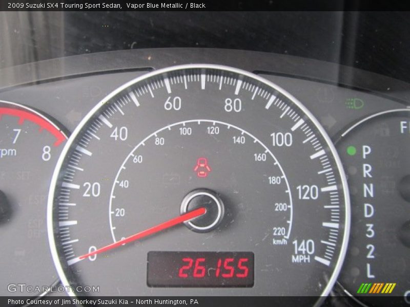 Vapor Blue Metallic / Black 2009 Suzuki SX4 Touring Sport Sedan