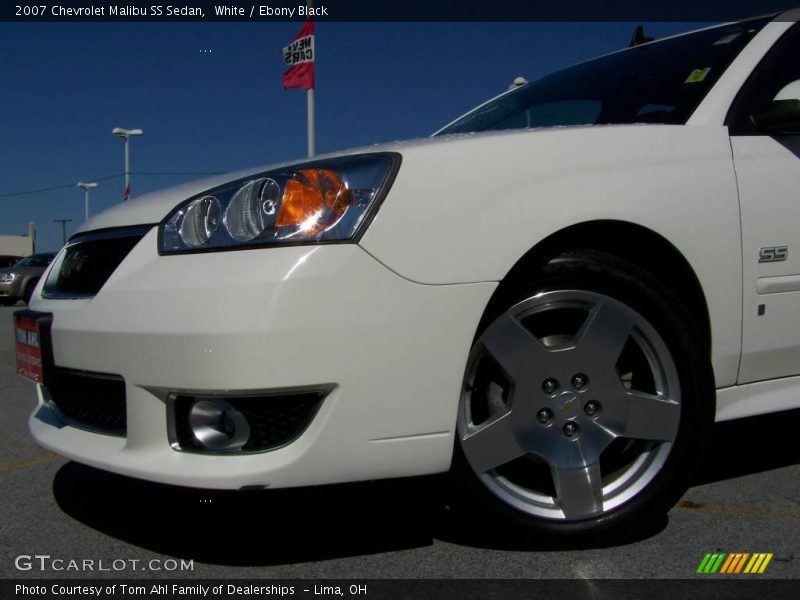 White / Ebony Black 2007 Chevrolet Malibu SS Sedan