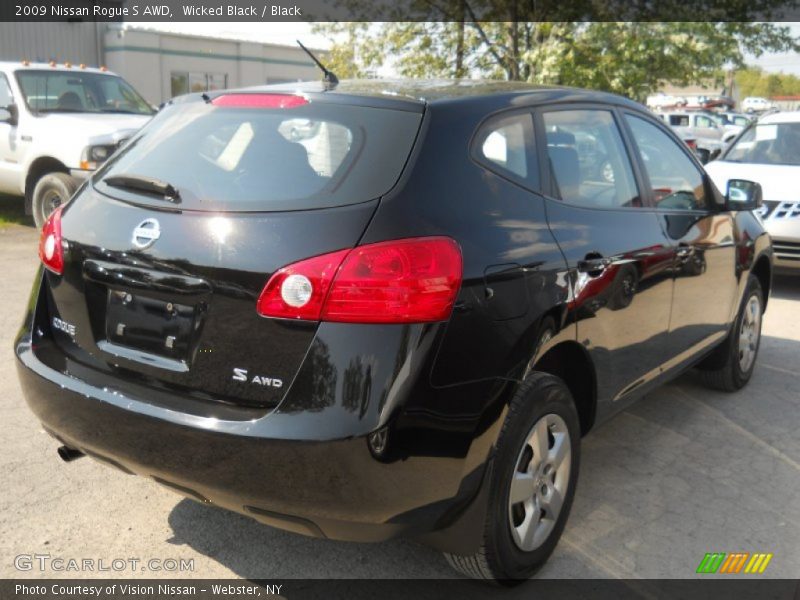Wicked Black / Black 2009 Nissan Rogue S AWD