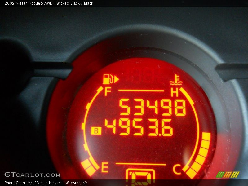 Wicked Black / Black 2009 Nissan Rogue S AWD