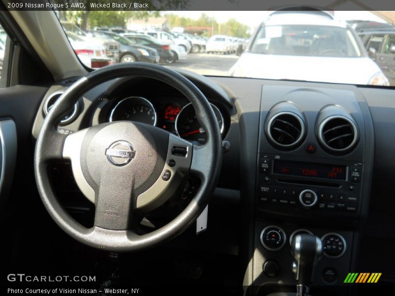 Wicked Black / Black 2009 Nissan Rogue S AWD