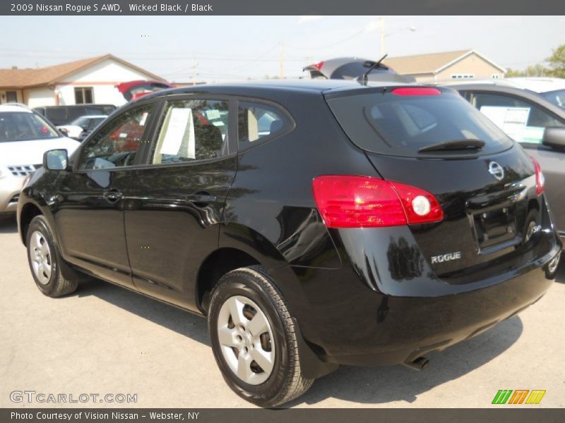 Wicked Black / Black 2009 Nissan Rogue S AWD