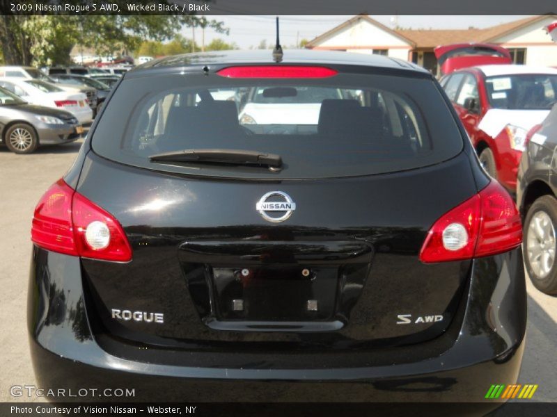 Wicked Black / Black 2009 Nissan Rogue S AWD