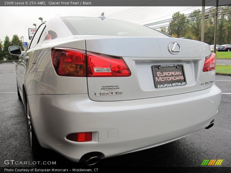 Glacier Frost Pearl / Black 2008 Lexus IS 250 AWD