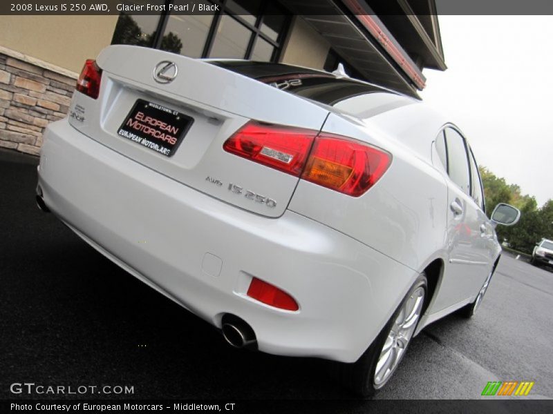 Glacier Frost Pearl / Black 2008 Lexus IS 250 AWD