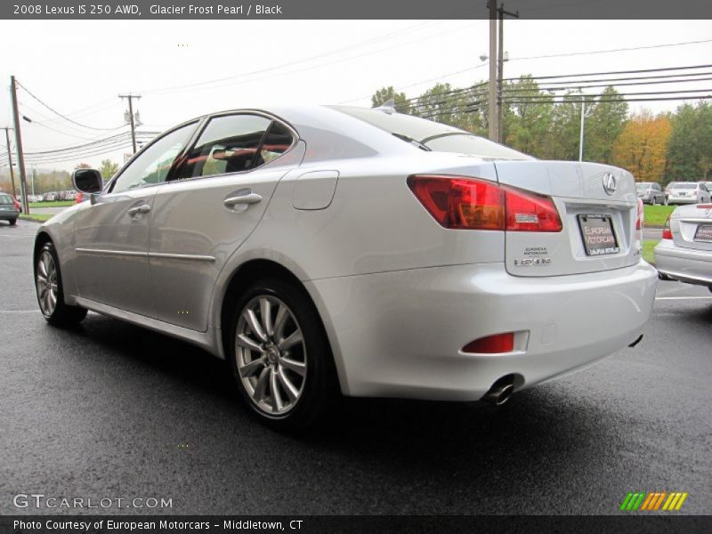 Glacier Frost Pearl / Black 2008 Lexus IS 250 AWD