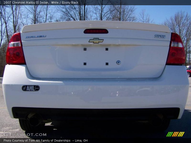 White / Ebony Black 2007 Chevrolet Malibu SS Sedan