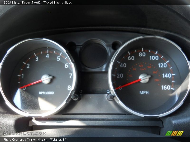 Wicked Black / Black 2009 Nissan Rogue S AWD