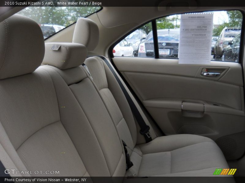 White Water Pearl / Beige 2010 Suzuki Kizashi S AWD