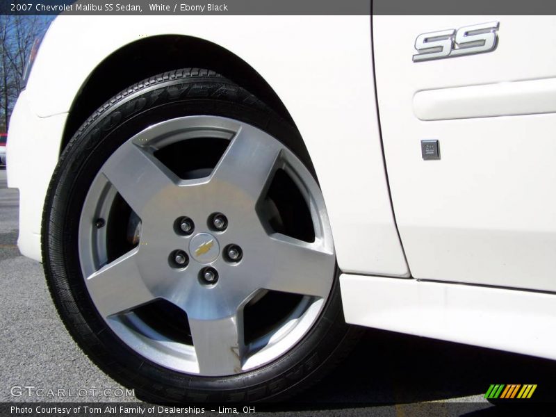 White / Ebony Black 2007 Chevrolet Malibu SS Sedan