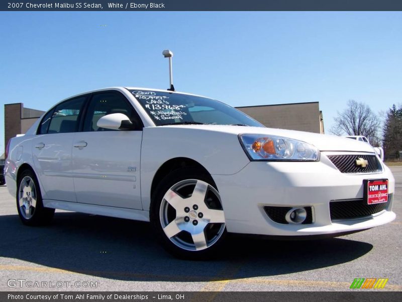 White / Ebony Black 2007 Chevrolet Malibu SS Sedan