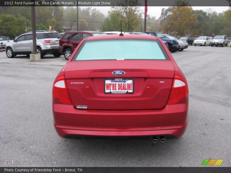 Red Candy Metallic / Medium Light Stone 2012 Ford Fusion SE