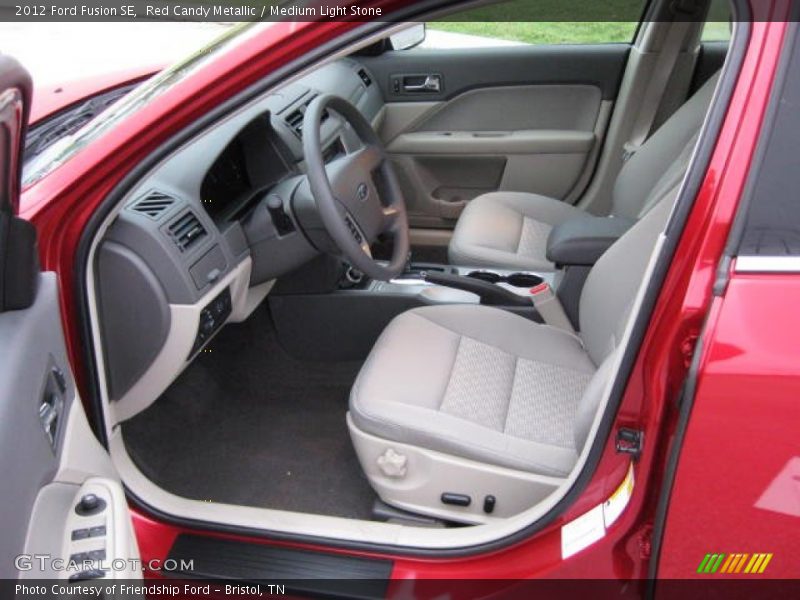 Red Candy Metallic / Medium Light Stone 2012 Ford Fusion SE