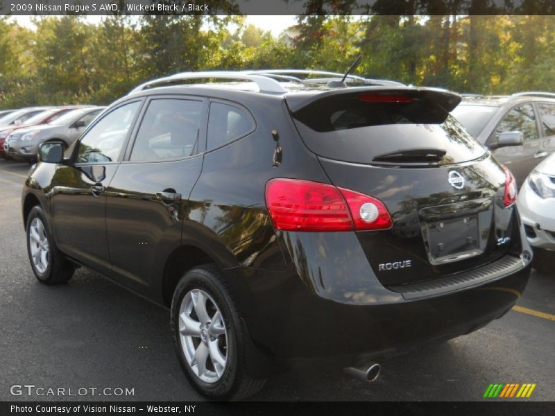 Wicked Black / Black 2009 Nissan Rogue S AWD