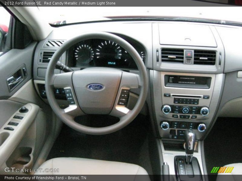 Red Candy Metallic / Medium Light Stone 2012 Ford Fusion SE