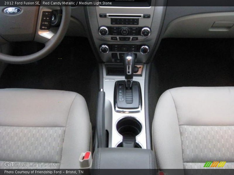 Red Candy Metallic / Medium Light Stone 2012 Ford Fusion SE