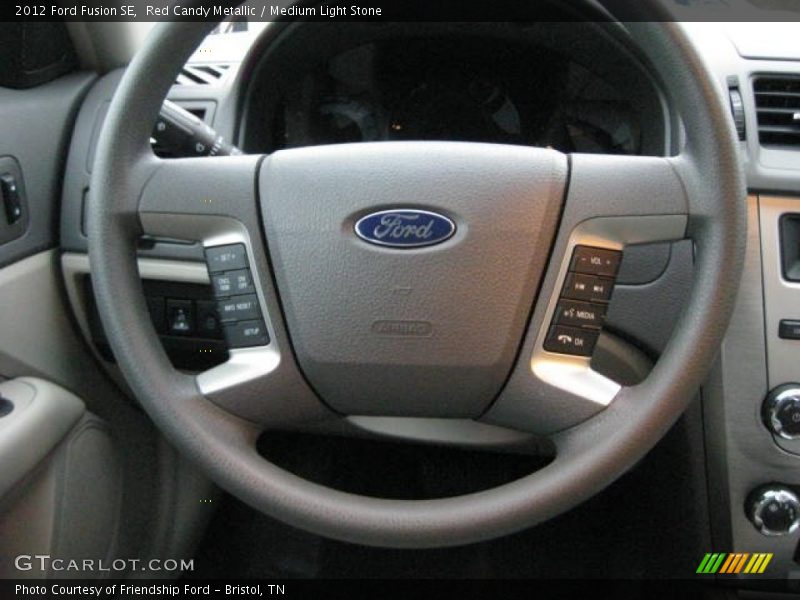 Red Candy Metallic / Medium Light Stone 2012 Ford Fusion SE