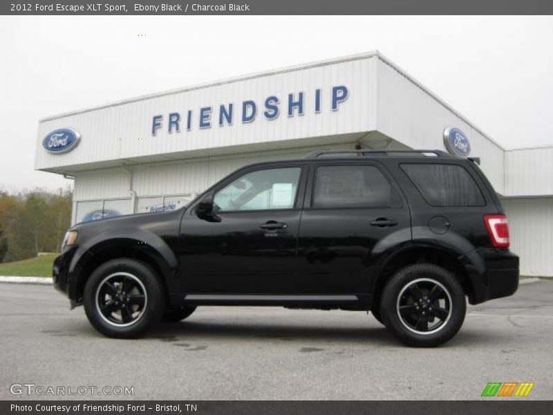 Ebony Black / Charcoal Black 2012 Ford Escape XLT Sport