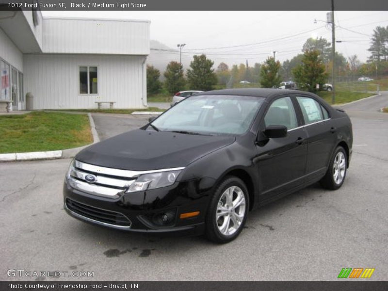 Black / Medium Light Stone 2012 Ford Fusion SE