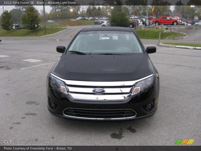 Black / Medium Light Stone 2012 Ford Fusion SE