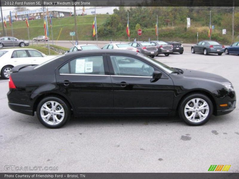 Black / Medium Light Stone 2012 Ford Fusion SE